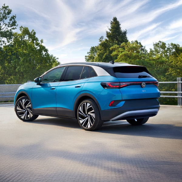 VW ID.4 blue car
