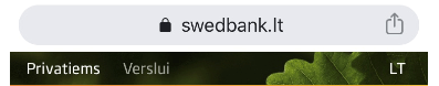 Swedbank sertifikatą